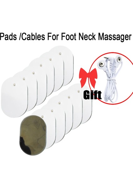 10 Adet Ped Pedleri Kabloları Ems Ayak Boyun Masajı Elektrot Pedleri Jel Vücut Masajı Yama Onlarca Ayak Kas Stimülatörü Etiket Aksesuarları (Yurt Dışından) fiyatları