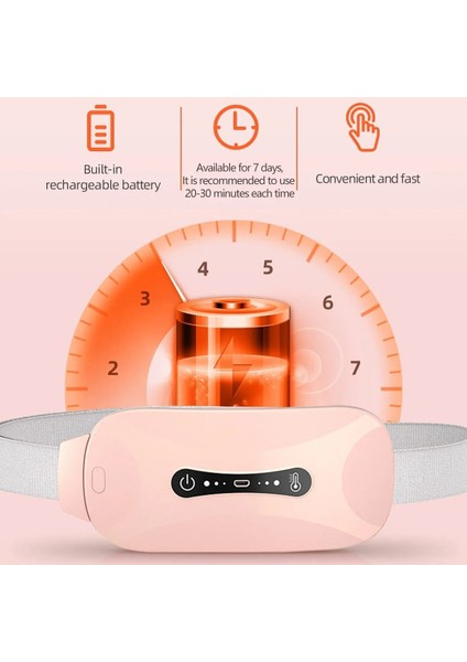 Pembe Harupink Adet Krampları Için Taşınabilir Isıtma Pedi USB Şarj Edilebilir Adet Isı Pedi 3 Isı Seviyesi ve Hızlı Isıtma Pedleri (Yurt Dışından) modelleri