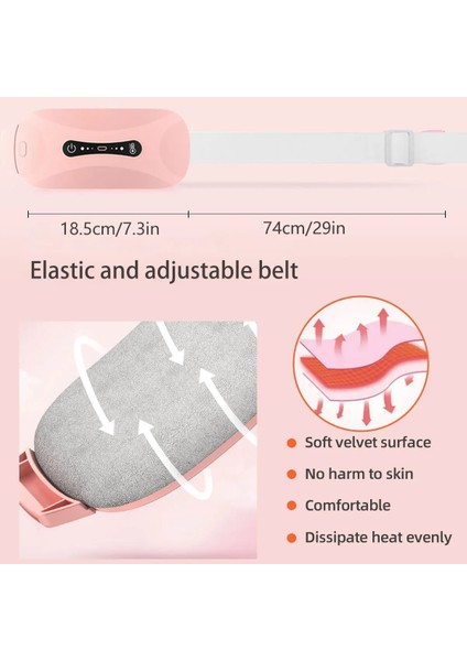 Pembe Harupink Adet Krampları Için Taşınabilir Isıtma Pedi USB Şarj Edilebilir Adet Isı Pedi 3 Isı Seviyesi ve Hızlı Isıtma Pedleri (Yurt Dışından) fırsatları