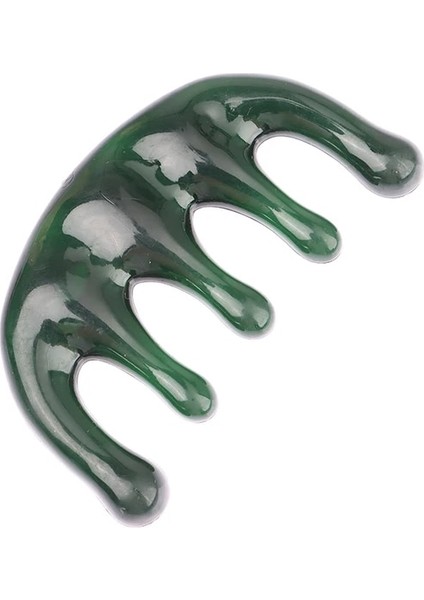 Yeşil Beş Diş Meridyen Masaj Tarak Reçine Büyük Diş Kafa Akupunktur Noktası Terapi Artefakt Pençeleri Dekompresyon Taşınabilir Saç Derisi Tarağı (Yurt Dışından)