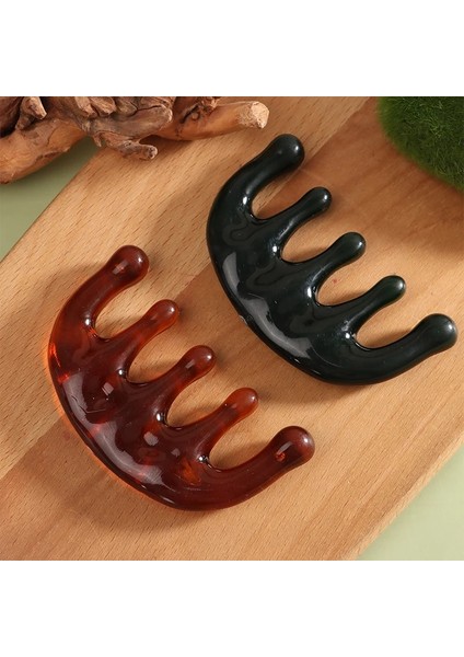 Yeşil Beş Diş Meridyen Masaj Tarak Reçine Büyük Diş Kafa Akupunktur Noktası Terapi Artefakt Pençeleri Dekompresyon Taşınabilir Saç Derisi Tarağı (Yurt Dışından) fırsatları