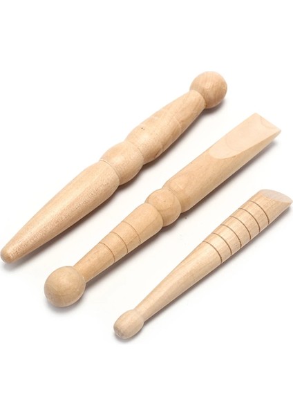 12CM 1/3 Adet Orijinal Ahşap Ayak Vücut Masaj Sopası Kas Ağrısını Hafifletmek Rahatlatıcı Aracı Ayak Refleksoloji Masajı (Yurt Dışından)