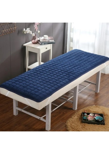 Mavi Ince Deliksiz Kare 180CM70CM Delikli Masaj Masası Yatağı, Güzellik Salonu Pedi, Kaymaz Yastık, Kuzu Kadife Kalınlaştırma (Yurt Dışından)