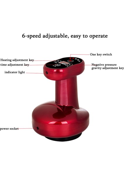 6 Vitesli Ingiltere Tak Elektrikli Çukurluğu Masaj Cihazı Akıllı Solunum LCD Ekran Guasha Kazıma Isıtma Vakum Negatif Basınç Vücut Masajı (Yurt Dışından) modelleri