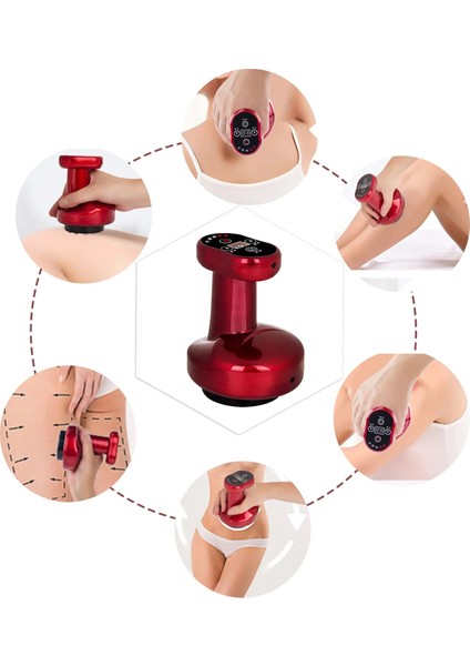 6 Vitesli Ingiltere Tak Elektrikli Çukurluğu Masaj Cihazı Akıllı Solunum LCD Ekran Guasha Kazıma Isıtma Vakum Negatif Basınç Vücut Masajı (Yurt Dışından) fırsatları