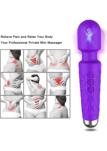 Gül Seti Güçlü Değnek Masajı Akülü Şarj Edilebilir Elektrikli Sırt Boyun Masajı Relax Egzersiz Aletleri 8 Hız 20 Titreşim Modu (Yurt Dışından) fırsatları