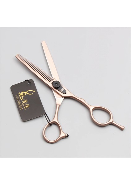 T9015 Mgjin D 5.5yy 5.5 "16 cm Japonya 440C Bay Tavşan Gül Altın Kuaförlük Makas Inceltme Makası Kesme Makası Profesyonel Saç Makası T9015 (Yurt Dışından)
