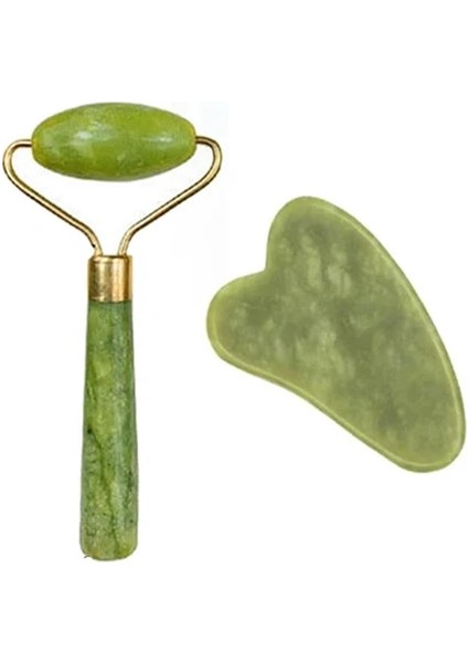 K Seti Doğal Yeşim Yüz Masajı Gua Sha Taş Yüz Guasha Masaje Yüz Tahtası Akupunktur Noktası Göz Bakımı Spa Masaj Aracı Masaj Sima (Yurt Dışından)