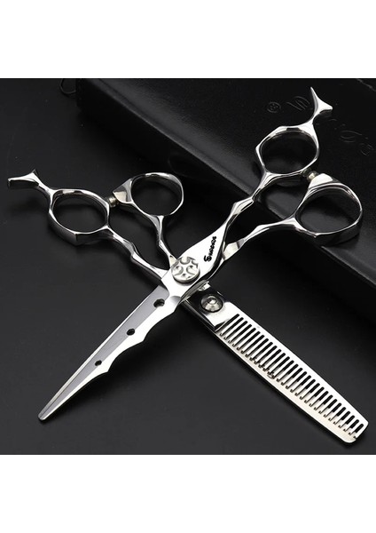 6 Inç Kesme 6 Inç Profesyonel Kuaförlük Inceltme Makası Japonya 440C Çelik Berber Kesme Makası Için Yüksek Kaliteli Inceltme Makası (Yurt Dışından)