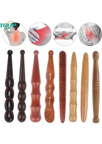 1 Adet Uzun Ahşap Spa Kas Rulo Sopa Selülit Blaster Derin Doku Fasya Tetik Noktası Serbest Bırakma Kendinden Ayak Vücut Masaj Aletleri (Yurt Dışından)