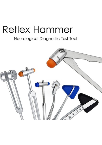 Deluxe Çekiç Siyah Tıbbi Nörolojik Refleks Taylor Wartenburg Fırıldak Babinski Ergonomik Çekiç Kaliper Ölçekli Perküsyon Buck Vurmalı Çekiç (Yurt Dışından)