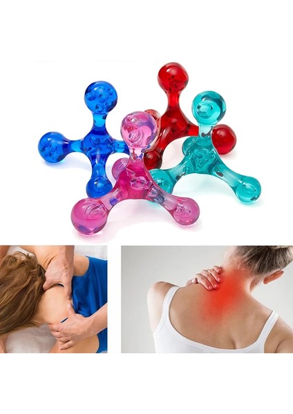 Rastgele Renk Mini Kemer Vücut Masajı El Sağlık Dengesi Dört Top Sırt Masaj Sopası Relax Akupunktur Sağlık Masaj Aracı Dropshipping (Yurt Dışından) modelleri