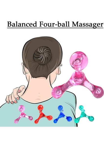 Rastgele Renk Mini Kemer Vücut Masajı El Sağlık Dengesi Dört Top Sırt Masaj Sopası Relax Akupunktur Sağlık Masaj Aracı Dropshipping (Yurt Dışından) fırsatları