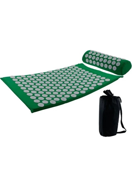 Yeşil Çanta ile Akupunktur Masaj Mat Masaj Minderi Mat Shakti Akupunktur Mat Rahatlatmak Vücut Ağrısı Akupunktur Spike Yoga Mat Yastık ile (Yurt Dışından)