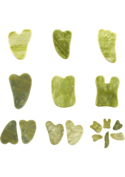 Gua Sha Kurulu Doğal Yeşim Guasha Masaj Taş Gua Sha Kurulu Güzellik Aracı Sağlık Guasha Kazıyıcı Yüz Kaldırma Masaj Meridyen Kazıma (Yurt Dışından)