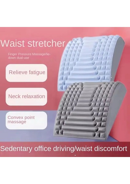 Gri Lomber Omurga Rahatlatıcı Bel Germe Masajı Gevşeme Yoga Omurga Düzeltme Sırt Germe Egzersiz Yardımı Bel Sırt (Yurt Dışından) fırsatları