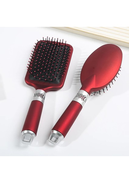 Kırmızı Rulo Saç Fırçaları Kadın Hava Yastığı Masaj Tarak Şampanya Kırmızı Saç Kıvırma Tarağı Detangle Fırça Saç Profesyonel Şekillendirici Araçları (Yurt Dışından) fırsatları