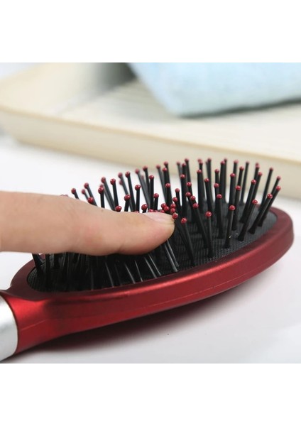 Kırmızı Rulo Saç Fırçaları Kadın Hava Yastığı Masaj Tarak Şampanya Kırmızı Saç Kıvırma Tarağı Detangle Fırça Saç Profesyonel Şekillendirici Araçları (Yurt Dışından) indirimleri
