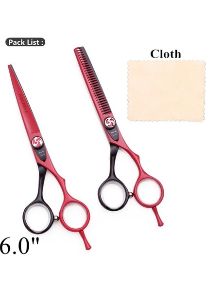 A-Hong-D-6n Saç Makas Profesyonel 5.5 "6.0" Aqıabı Japonya 440C Inceltme Makas Berber Dükkanı Saç Kesme Makas Saç Kesimi Makası A1018 (Yurt Dışından)