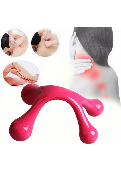 Pembe Dört Parmak Masajı Pratik El Geri Boyun Tam Vücut Spa Terapi El Shiatsu Ev Sağlık Rahatlama Masaj Aracı (Yurt Dışından)