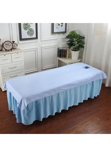Gök Mavisi Delikli 100 cm x 200 cm Saf Pamuk Güzellik Salonu Çarşaf Yatak Yapımı Için Güzellik Çarşaf (Yurt Dışından)