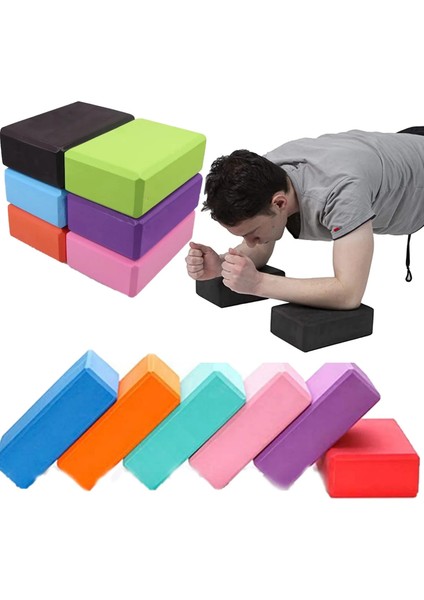 Mavi Eva Spor Salonu Blokları Köpük Tuğla Eğitim Egzersiz Fitness Seti Aracı Yoga Bolster Yastık Yastık Germe Vücut Şekillendirme Yoga Blokları (Yurt Dışından)