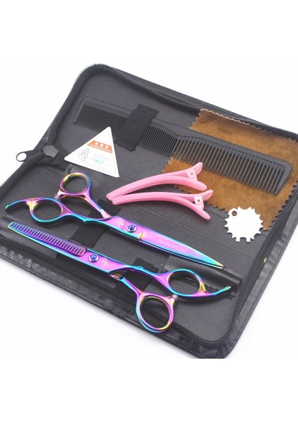 6 Inç Mavi Set Yeni Profesyonel Kuaförlük Makas Saç Kesme Makas Seti Berber Makası Yüksek Kaliteli Salon 5.5/6.0 Inç Renk Sıyah (Yurt Dışından) fırsatları