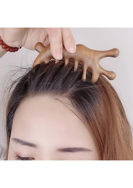 Ahşap Terapi Masaj Tarak Baş Yüz Derisi Gua Sha Masaj Doğal Yüz Sandal Ağacı Geniş Diş Guasha Kazıma Vücut Masajı (Yurt Dışından) modelleri
