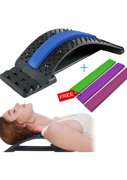 BUY1GET 4 4 Seviye Ayarlanabilir Manyetik Terapi Sırt Masajı Sedye Duruş Düzeltici Destek Omurga Ağrısı Rölyef Servikal Fitness Ekipmanları (Yurt Dışından)