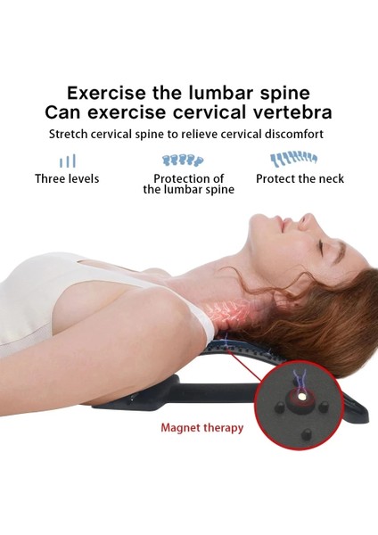 BUY1GET 4 4 Seviye Ayarlanabilir Manyetik Terapi Sırt Masajı Sedye Duruş Düzeltici Destek Omurga Ağrısı Rölyef Servikal Fitness Ekipmanları (Yurt Dışından)