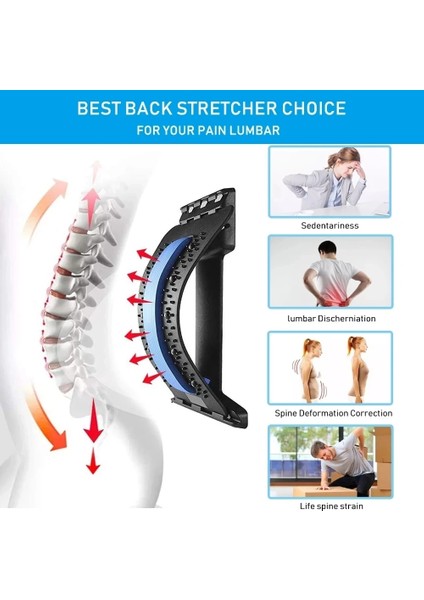 BUY1GET 4 4 Seviye Ayarlanabilir Manyetik Terapi Sırt Masajı Sedye Duruş Düzeltici Destek Omurga Ağrısı Rölyef Servikal Fitness Ekipmanları (Yurt Dışından)