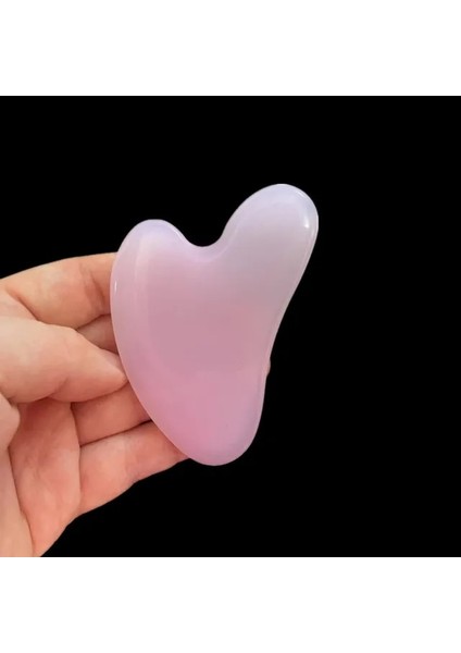 Pembe 2 Doğal Yeşim Taşı Gua Sha Masaj Tahtası Gül Kuvars Guasha Plaka Yeşim Yüz Masajı Kazıyıcılar Araçları Yüz Boyun Geri Vücut (Yurt Dışından)