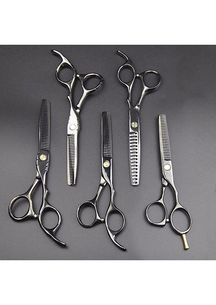 T55RY Japonya 440C Titanyum Qlating Berber Profesyonel Makas Kuaför Için 5.5/6.0 Kesme Inceltme Siyah Saç Makas Makası (Yurt Dışından) indirimleri