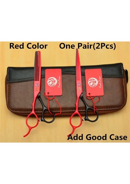 2 Adet Eklemek H Sol El 6.0 Inç Yangın Ejderha Japonya 440C Profesyonel Saç Makas Kuaförlük Makas Kesme Makası Inceltme Makas (Yurt Dışından)