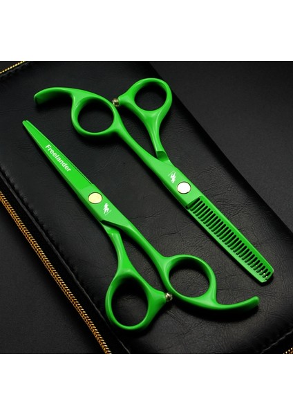 Inceltme Makası Profesyonel Saç Makası Kesme Berber Yeşil 5.5 Inç Saç Makas Salon Makası Inceltme Makası Kuaförlük Makası (Yurt Dışından)