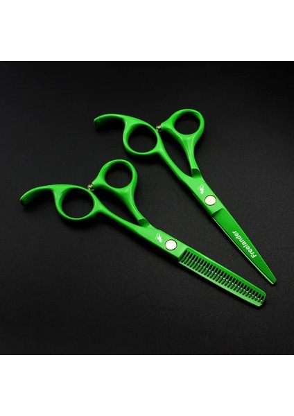 Inceltme Makası Profesyonel Saç Makası Kesme Berber Yeşil 5.5 Inç Saç Makas Salon Makası Inceltme Makası Kuaförlük Makası (Yurt Dışından)