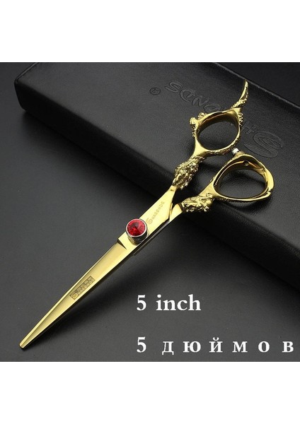 5.5 Inç Kesim Japonya 440C Profesyonel Kuaförlük Makas Ejderha Kolu Saç Makas 5.5/6/7 Inç Berber Dükkanı Makas Kesme Aleti (Yurt Dışından)