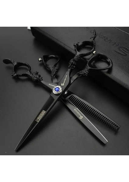 5.5 Inç Kesim Japonya 440C Profesyonel Kuaförlük Makas Ejderha Kolu Saç Makas 5.5/6/7 Inç Berber Dükkanı Makas Kesme Aleti (Yurt Dışından) modelleri