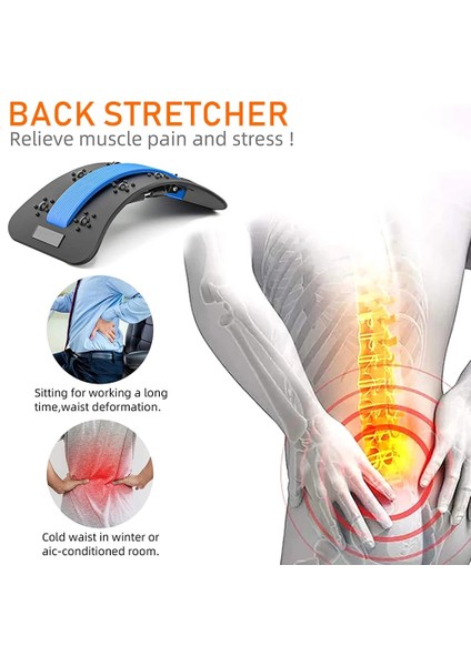4-M-Bl 2022 Yeni Manyetik Terapi Sırt Masajı Sedye Boyun Streç Araçları Masaj Servikal Yastık Bel Desteği Duruş Düzeltici (Yurt Dışından) indirimleri