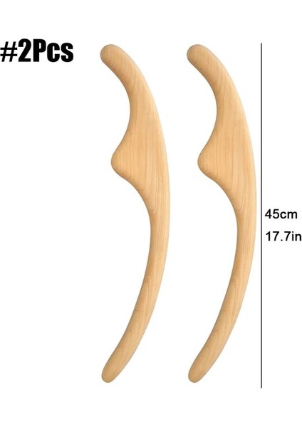 Set A-2pcs Ahşap Vücut Yüz Oyma Masaj Kazıyıcı El Ayak Vücut Sağlık Masajı Guasha Sopa Lenfatik Drenaj Masajı Kas Relax (Yurt Dışından)