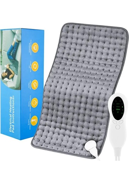 Gri Ab Fişi Otomatik Kapanmalı Isıtma Pedi 10 Hızlı Isıtma Ayarı Kramplar Artrit Sırt Omuz Boyun Diz Bacak Ağrısı Için Rölyef Makinede Yıkanabilir (Yurt Dışından)