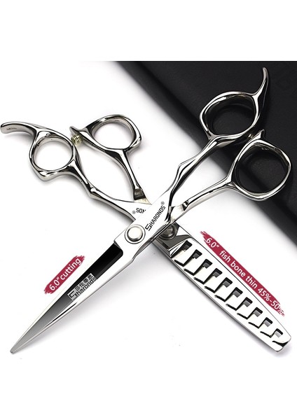 6 Inç 50-60 6/6.5/7/7.5 Inç Japon Profesyonel Kuaförlük Makas Berber Dükkanı Makası Saç Kesme Makası Inceltme Oranı Makas Seti (Yurt Dışından) fırsatları