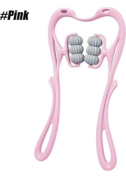 Stil A-Pembe Boyun Masajı Boyun Omuz Tetik Noktası Plastik Basınç Noktası Terapi Boyun Massageador Massagem El Silindirini Rahatlatmak (Yurt Dışından)