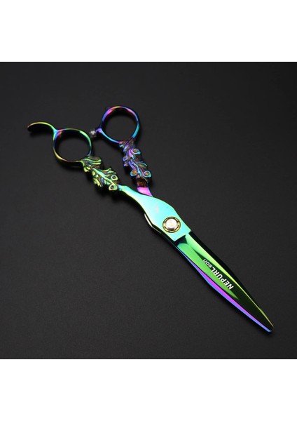 Set 6.0 "japonya 440C Profesyonel Kuaför Makas Kesim Berber Yeşil Çiçek Saç Kesimi Inceltme Makası Kuaförlük Aracı Makas (Yurt Dışından) fırsatları