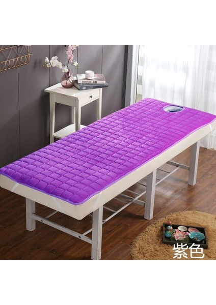 Purple2 Ince W Delikli Kare 180CM70CM Delikli Masaj Masası Yatağı, Güzellik Salonu Pedi, Kaymaz Yastık, Kuzu Kadife Kalınlaşma (Yurt Dışından)