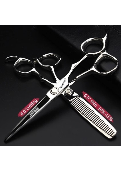 6 Inç Set Profesyonel Kuaförlük Makas 6/7/8/9 Inç Kesme Inceltme Makası Salon Kuaför Saç Makas Seti Kuaförlük Aracı 440C (Yurt Dışından)