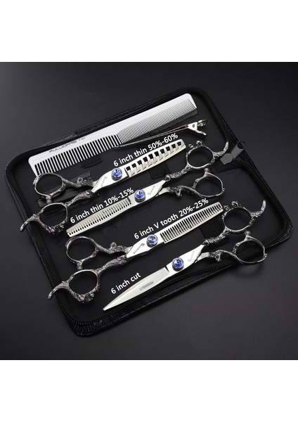 6 Inç Set Profesyonel Kuaförlük Makas 6/7/8/9 Inç Kesme Inceltme Makası Salon Kuaför Saç Makas Seti Kuaförlük Aracı 440C (Yurt Dışından) indirimleri