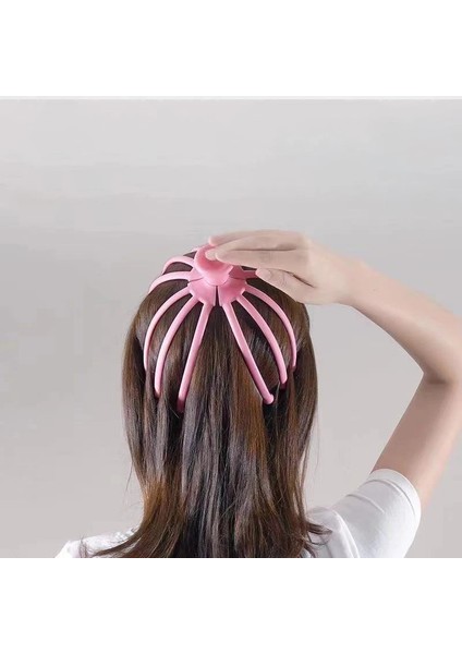 Dokuz Pençe-Pembe Kafa Masajı Saç Derisi Silikon Saç Büyüme Kafa Relax Vücut Masajı Yardım Uyku Stres Giderici Masaj Pençe Sağlık Bakım Ürünleri (Yurt Dışından) modelleri