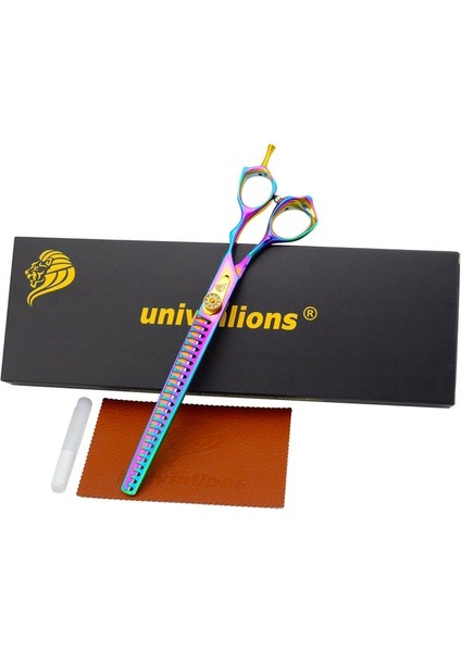 Pembe Univinlions 8 Inç Makas Köpek Profesyonel Bakım Makası Pet Inceltme Makası Ev Damat Tijeras Perro Saç Düzeltici (Yurt Dışından)