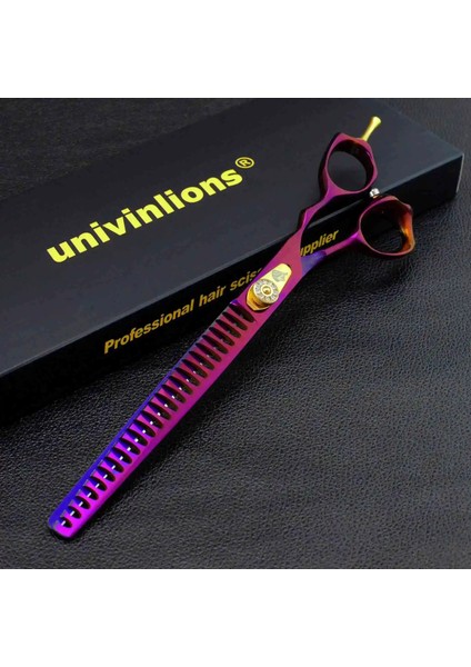 Pembe Univinlions 8 Inç Makas Köpek Profesyonel Bakım Makası Pet Inceltme Makası Ev Damat Tijeras Perro Saç Düzeltici (Yurt Dışından)